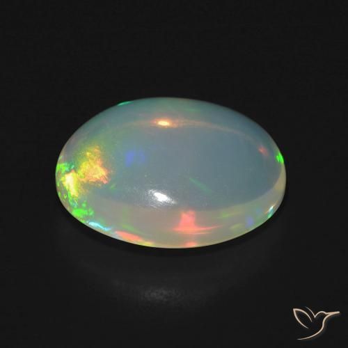 Opale Multicolore naturelle ovale, 4.45 ct, Transparent