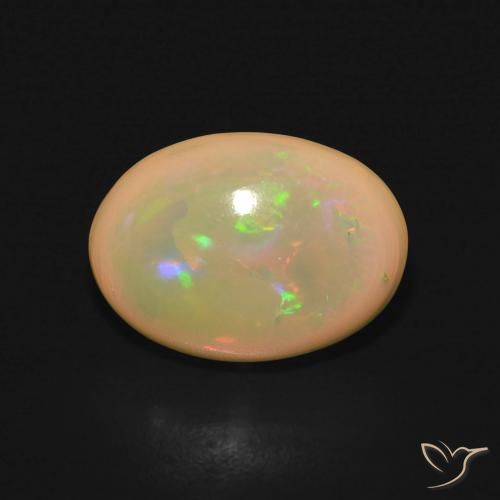 2.58ct Naturel Multicolore Opale, ovale, Translucide