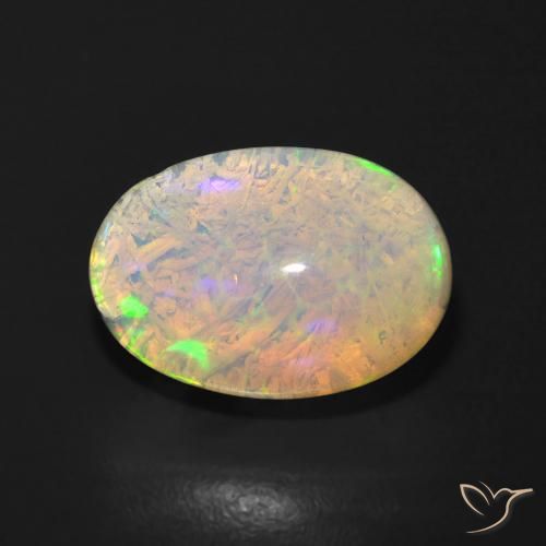 3.37ct Naturel Multicolore Opale, ovale, Translucide