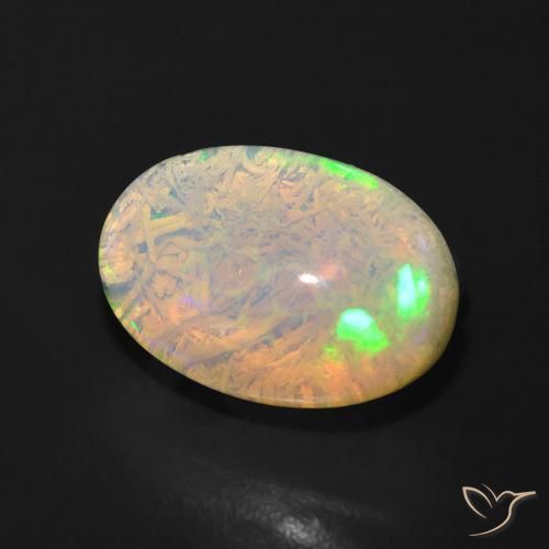 Opale Multicolore naturelle ovale, 3.37 ct, Translucide