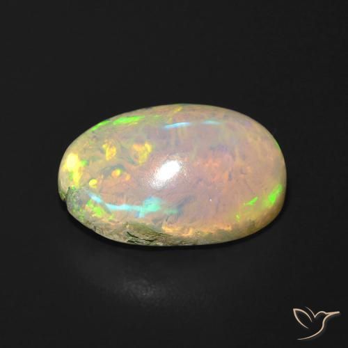 Opale Multicolore naturelle ovale, 3.37 ct, Translucide