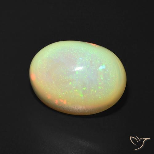 Opale Multicolore naturelle ovale, 5.11 ct, Translucide