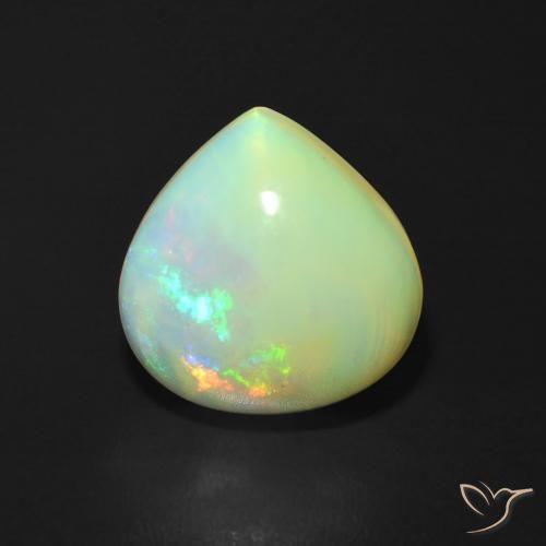 3.69ct Naturel Multicolore Opale, En forme de poire, Translucide