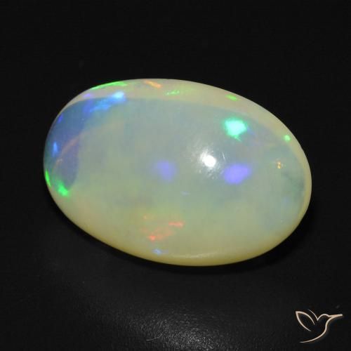 Opale Multicolore naturelle ovale, 3.33 ct, Transparent