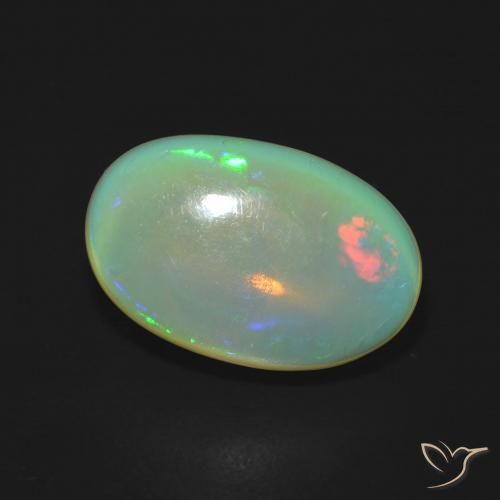 Opale Multicolore naturelle ovale, 2.95 ct, Transparent