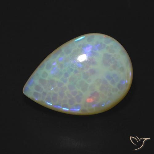6.18ct Naturel Multicolore Opale, En forme de poire, Transparent