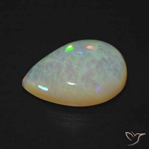 Opale Multicolore naturelle En forme de poire, 6.18 ct, Transparent