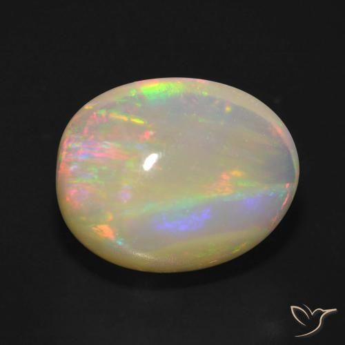 5.74ct Naturel Multicolore Opale, ovale, Transparent