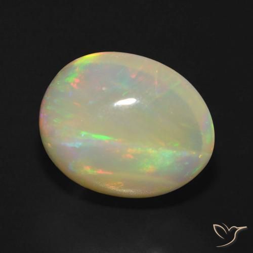 Opale Multicolore naturelle ovale, 5.74 ct, Transparent
