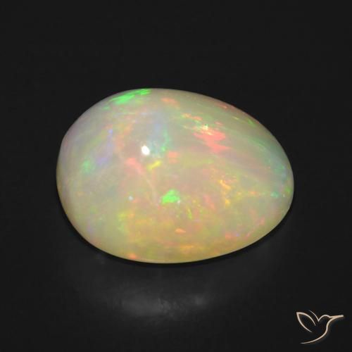Opale Multicolore naturelle ovale, 5.74 ct, Transparent
