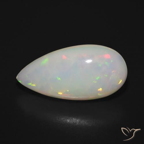 5.68ct Naturel Multicolore Opale, En forme de poire, Translucide