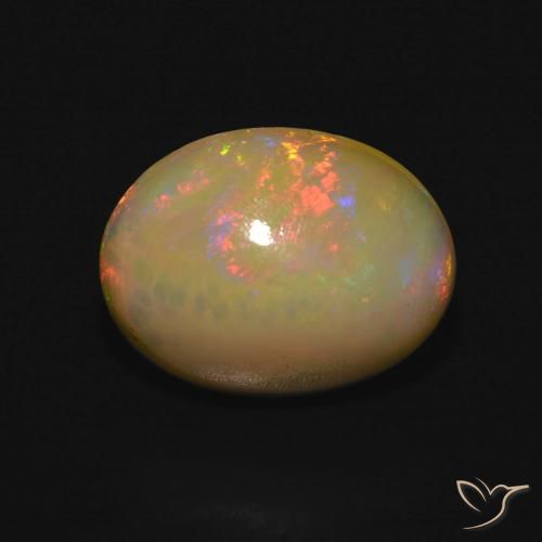 3.96ct Naturel Multicolore Opale, ovale, Translucide