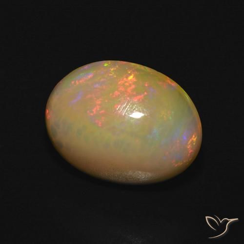 Opale Multicolore naturelle ovale, 3.96 ct, Translucide