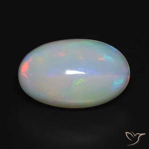 3.02ct Naturel Multicolore Opale, ovale, Transparent, Photo A