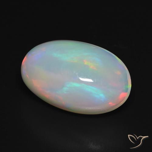 Opale Multicolore naturelle ovale, 3.02 ct, Transparent