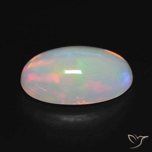 Opale Multicolore naturelle ovale, 3.02 ct, Transparent