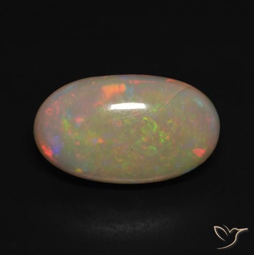 3.28ct Naturel Multicolore Opale, ovale, Translucide