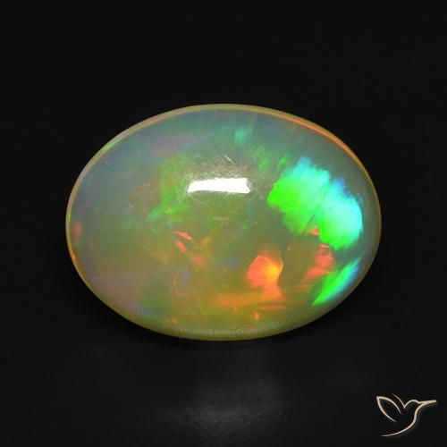 3.07ct Naturel Multicolore Opale, ovale, Transparent