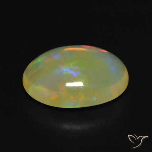 Opale Multicolore naturelle ovale, 3.07 ct, Transparent