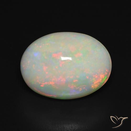 Opale Multicolore naturelle ovale, 5.15 ct, Translucide