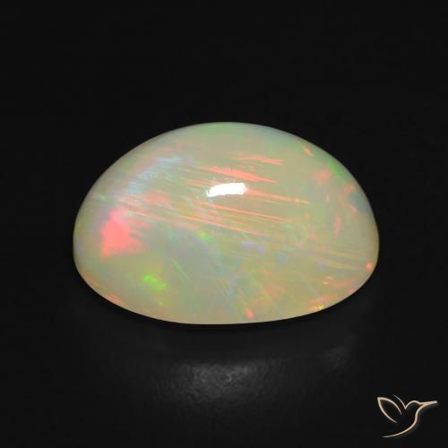 Opale Multicolore naturelle ovale, 3.67 ct, Transparent