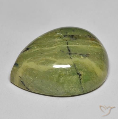 Opale Vert chaud naturelle En forme de poire, 37.03 ct, Opaque