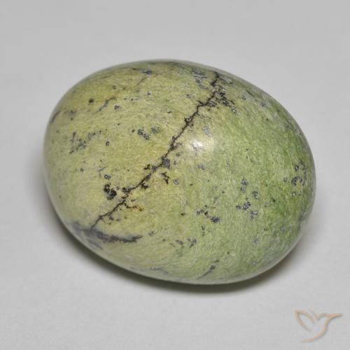 15.66ct Naturel Vert terre Opale, ovale, Opaque
