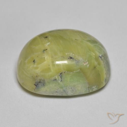 Opale Vert jaunâtre naturelle ovale, 16.50 ct, Opaque