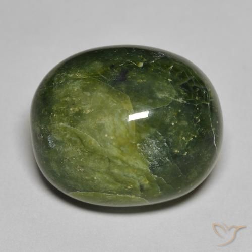 14.20ct Naturel Vert terreux Opale, ovale, Opaque, Photo A