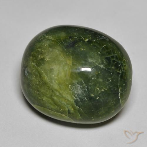 Opale Vert terreux naturelle ovale, 14.20 ct, Opaque