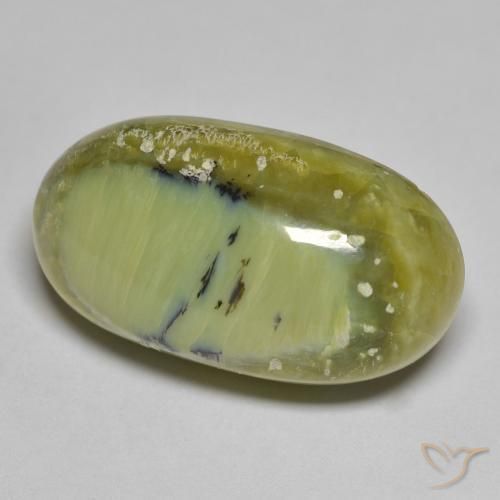Opale Vert jaunâtre naturelle ovale, 18.73 ct, Opaque
