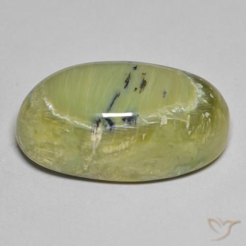 Opale Vert jaunâtre naturelle ovale, 18.73 ct, Opaque