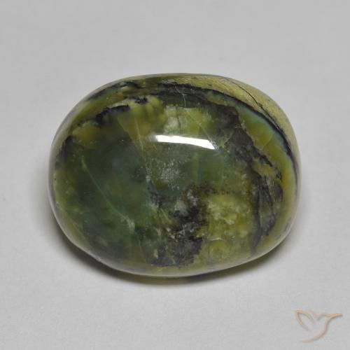 12.72ct Naturel Forêt verte Opale, ovale, Opaque