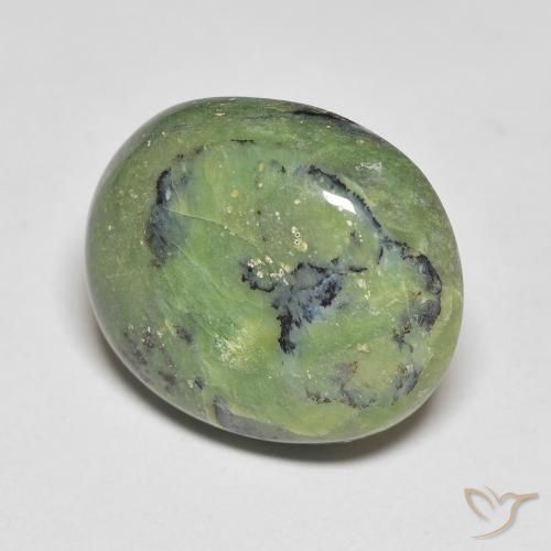 Opale Vert chaud naturelle ovale, 10.16 ct, Opaque