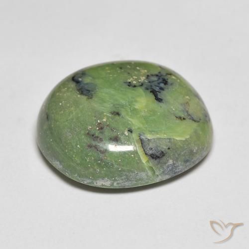 Opale Vert chaud naturelle ovale, 10.16 ct, Opaque