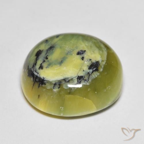Opale Vert chaud naturelle ovale, 15.08 ct, Opaque