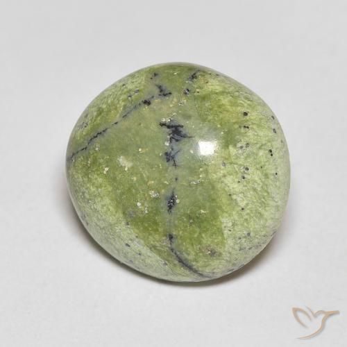 Opale Vert jaunâtre naturelle ovale, 4.64 ct, Opaque