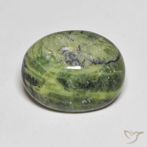 6.20ct Naturel Vert terre Opale, ovale, Opaque