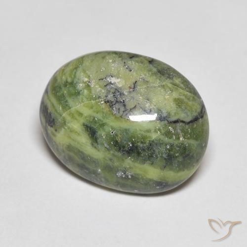 Opale Vert terre naturelle ovale, 6.20 ct, Opaque