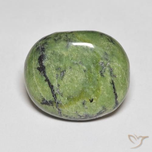 8.14ct Naturel Vert terre Opale, ovale, Opaque