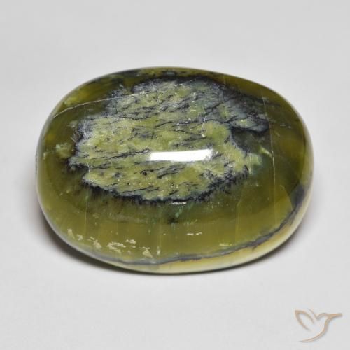 33.65ct Naturel Vert chaud Opale, ovale, Opaque