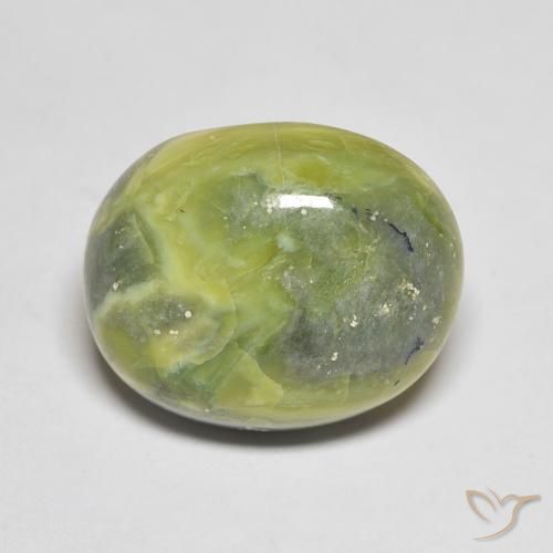11.89ct Naturel Vert terre Opale, ovale, Opaque