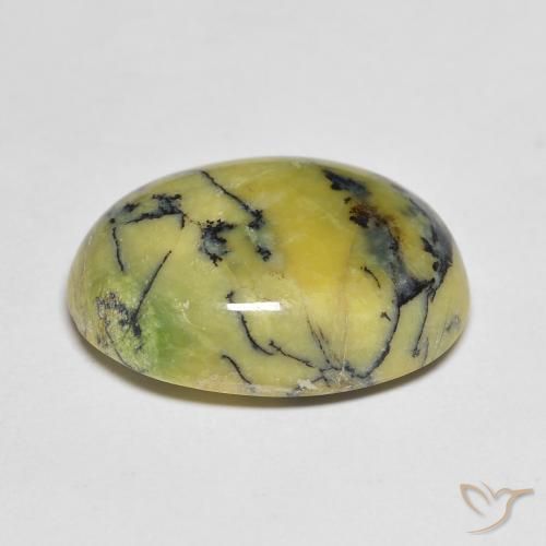 Opale Vert chaud naturelle ovale, 9.96 ct, Opaque