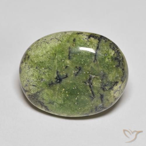 18.09ct Naturel Vert jaunâtre Opale, ovale, Opaque