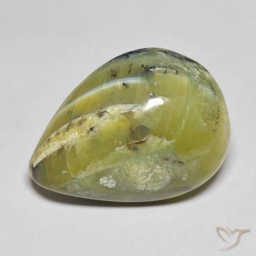 15.41ct Naturel Vert moyen Opale, En forme de poire, Opaque