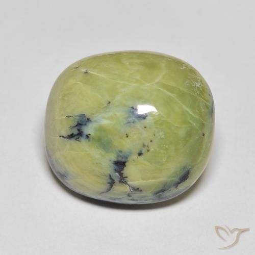 14.28ct Naturel Vert jaunâtre Opale, ovale, Opaque, Photo A