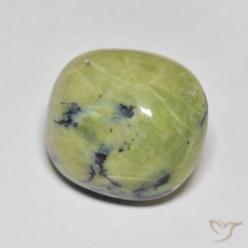 Opale Vert jaunâtre naturelle ovale, 14.28 ct, Opaque