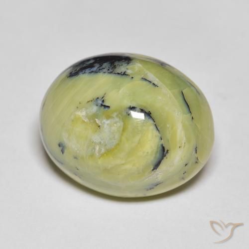 Opale Vert clair naturelle ovale, 14.17 ct, Opaque