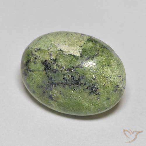 Opale Vert jaunâtre naturelle ovale, 10.14 ct, Opaque