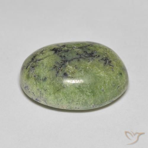 Opale Vert jaunâtre naturelle ovale, 10.14 ct, Opaque